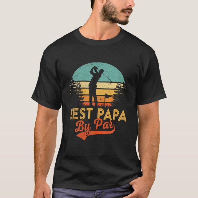Camiseta Hombres Mejor Papa Por Familia Par Golf Lover (Anverso)