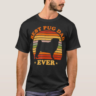 Camiseta Hombres Mejor Papá Pug jamás amante del pug del dí