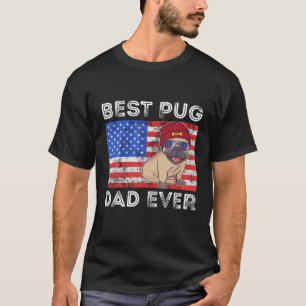 Camiseta Hombres Mejor Papa Pug Papá Jamás Perro Pug Lover