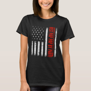 Camiseta Hombres Mejor Papanicolau Por Par American Flag Fa