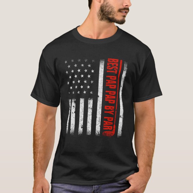 Camiseta Hombres Mejor Papanicolau Por Par American Flag Fa (Anverso)