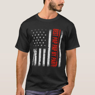 Camiseta Hombres Mejor Papanicolau Por Par American Flag Fa