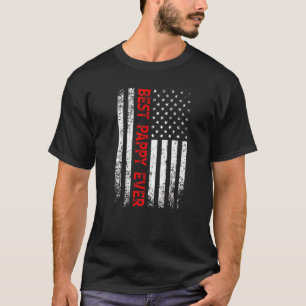 Camiseta Hombres Mejor Pappy Ever Bandera Estadounidense 4 