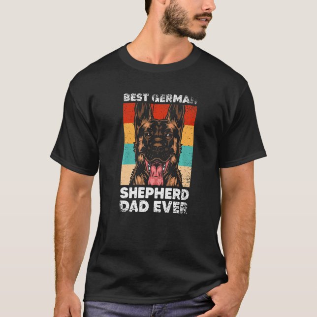 Camiseta Hombres Mejor Pastor Alemán Padre Jamás Dueño De P (Anverso)