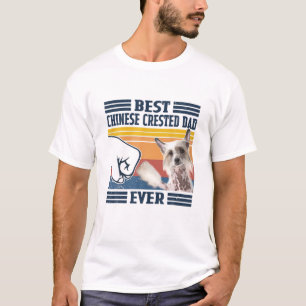 Camiseta Hombres Mejor Perro Chino Crestado Papá Perro Dive