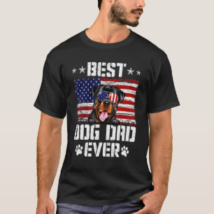 Camiseta Hombres Mejor Perro Padre Nunca Rottweiler Bandera