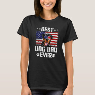 Camiseta Hombres Mejor Perro Padre Nunca Rottweiler Bandera