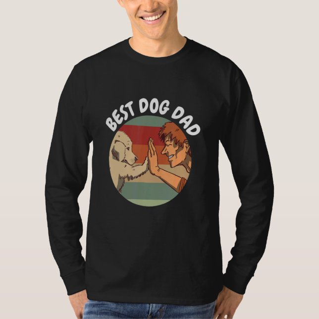 Camiseta Hombres Mejor Perro Papá Dueño Cinco Dueños De Per (Anverso)