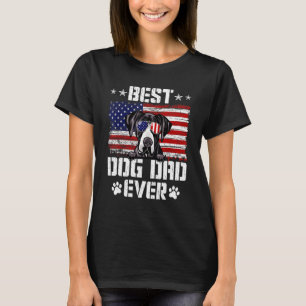 Camiseta Hombres Mejor Perro Papá Jamás Dane Bandera Americ