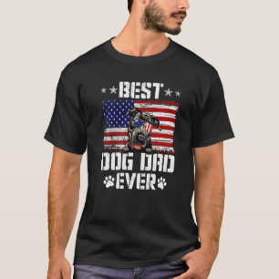 Camiseta Hombres Mejor Perro Papá Jamás Pitbull Bandera Ame