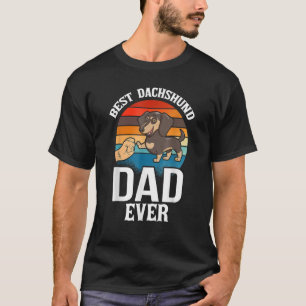 Camiseta Hombres Mejor Perro Papá Nunca Dachshund Retro Gra