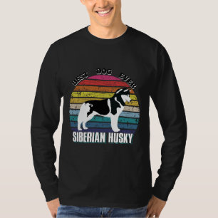 Camiseta Hombres Mejor Perro Siberiano Husky Padre Día Bes