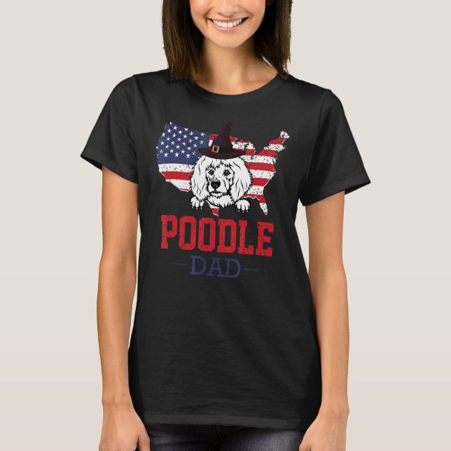 Camiseta Hombres Mejor Poodle Padre Dueño De Perro Padres D (Anverso)