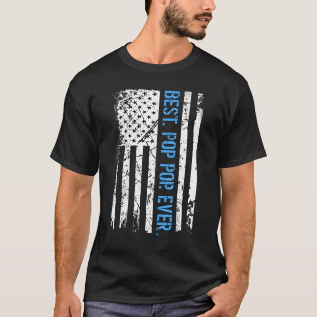 Camiseta Hombres Mejor Pop Que Nunca Bandera Estadounidense (Anverso)