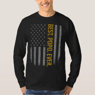 Camiseta Hombres Mejor Popo De Ee.Uu. Bandera Americana Par