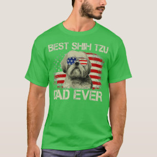 Camiseta Hombres Mejor Shih Tzu Dad Nunca Perro Amante Fl E