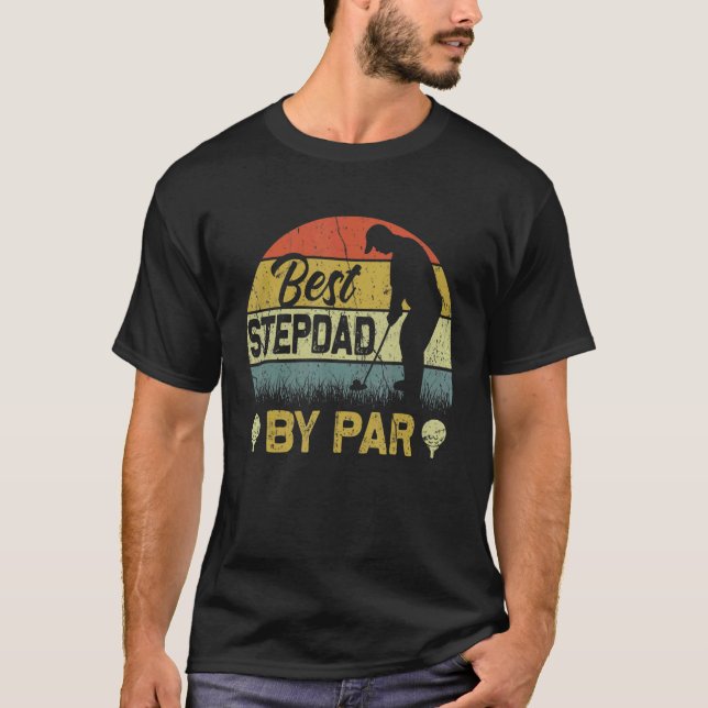 Camiseta Hombres Mejor Stepdad Por Par Padre's Day Golf Gol (Anverso)