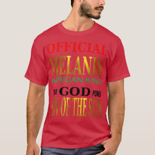 CAMISETA HOMBRES MELANIN AFRICANO REY NEGRO DIOS POWER HIJO