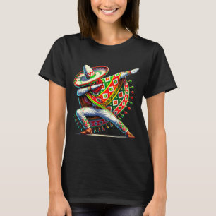 Camiseta Hombres mexicanos haciendo dab con poncho cinco de