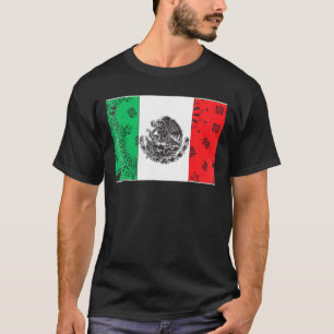 Camiseta Hombres México Bandera Bandera Patrimonio Mexicano