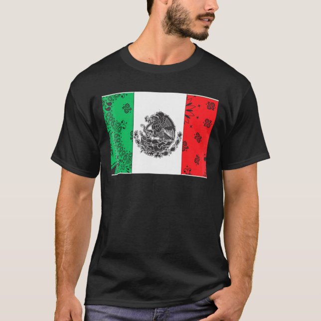 Camiseta Hombres México Bandera Bandera Patrimonio Mexicano (Anverso)