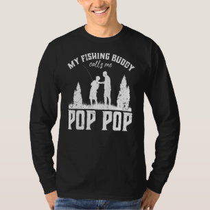 Camiseta Hombres, mi amigo pescador me llama abuelo pop Gra
