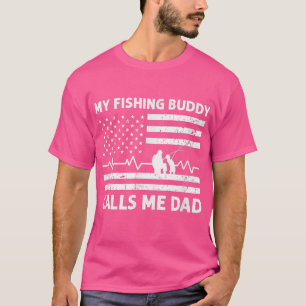 Camiseta Hombres, mi amigo pescador me llama papá norteamer