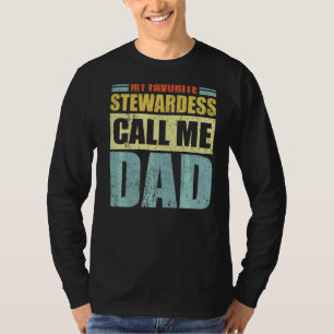 Camiseta Hombres, mi azafata favorita me llama padre de pad