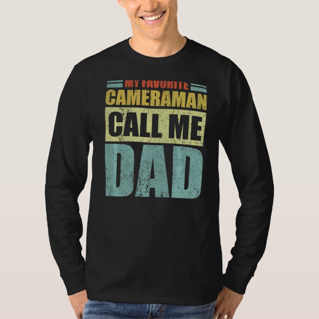 Camiseta Hombres, mi cámara favorita me llama padre padre d (Anverso)