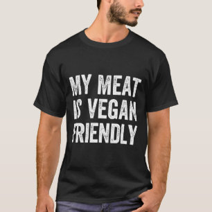 Camiseta Hombres Mi Carne Es Humor Vegan Friendly Para Adul