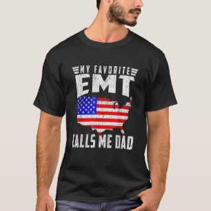 Camiseta Hombres Mi EMT Favorito me llama papá Padres de Ba