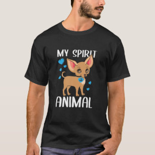 Camiseta Hombres Mi Espíritu Animal Chihuahua Perro que amo
