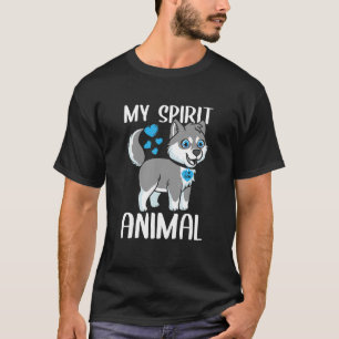 Camiseta Hombres Mi Espíritu Animal Husky Dog I Love Dad He