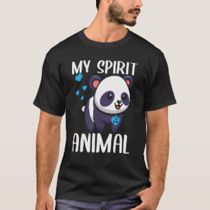 Camiseta Hombres Mi Espíritu Animal Panda I Love Dad Heart 