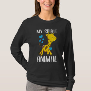 Camiseta Hombres Mi Espíritu La Girafa De Animales Amo El C