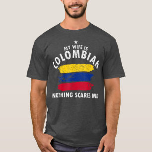 Camiseta Hombres Mi Esposa Es Un Divertido Marido Colombian