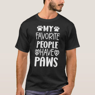 Camiseta Hombres, Mi Gente Favorita Ha Paw Tees Gráficos De