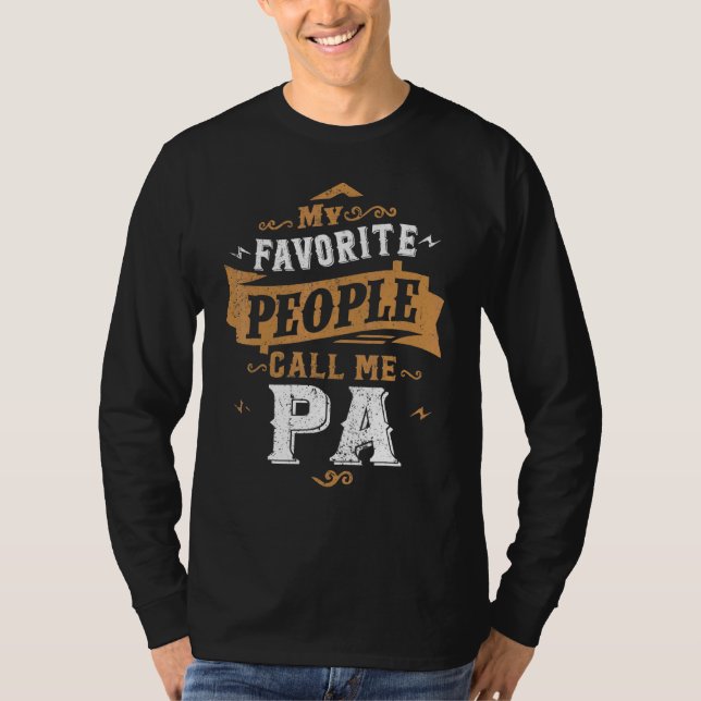 Camiseta Hombres, Mi Gente Favorita Me Llama Papá Padre 3 (Anverso)