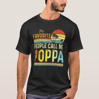Camiseta Hombres, Mi Gente Favorita Me Llama Poppa Papá Pad