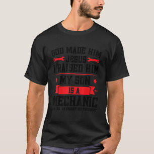 Camiseta Hombres Mi Hijo Es Un Papá Mecánico
