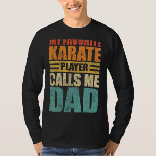 Camiseta Hombres Mi jugador favorito de karate me llama pap