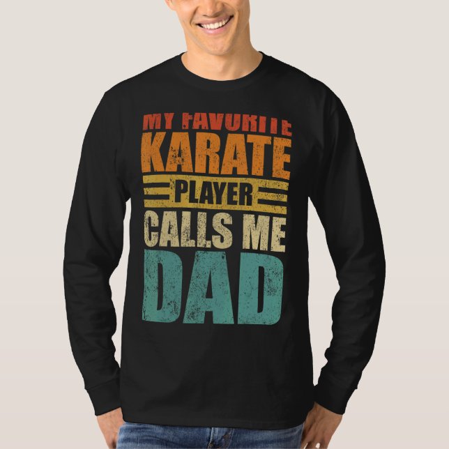 Camiseta Hombres Mi jugador favorito de karate me llama pap (Anverso)