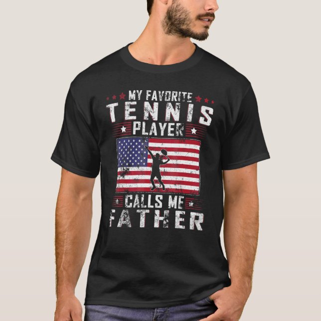 Camiseta Hombres, mi jugador favorito de tenis me llama pad (Anverso)