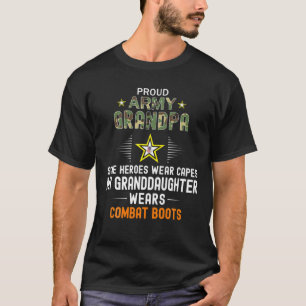 Camiseta Hombres Mi Nieta Usa Brazo Orgulloso De Los Boots 