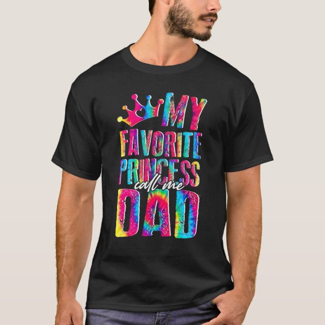 Camiseta Hombres, mi princesa favorita me llama D de papá p (Anverso)