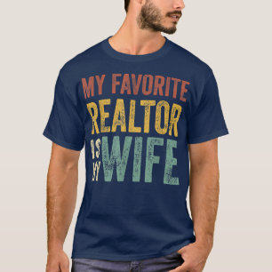Camiseta Hombres Mi Realtor Favorito Es Mi Esposa Papá Vi