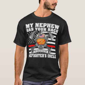 Camiseta Hombres, mi sobrino tiene tu espalda Orgullosa en 