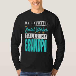 Camiseta Hombres Mi trabajador social favorito me llama abu