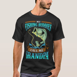 Camiseta Hombres, mis compañeros de pesca me llaman "Abuel