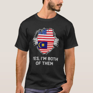 Camiseta Hombres mitad norteamericanos mitad malayos Estado